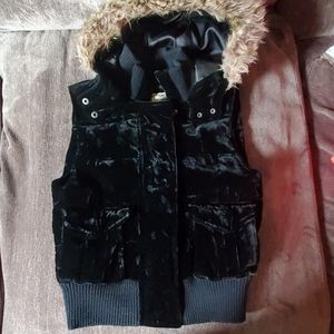 Black Velour Vest